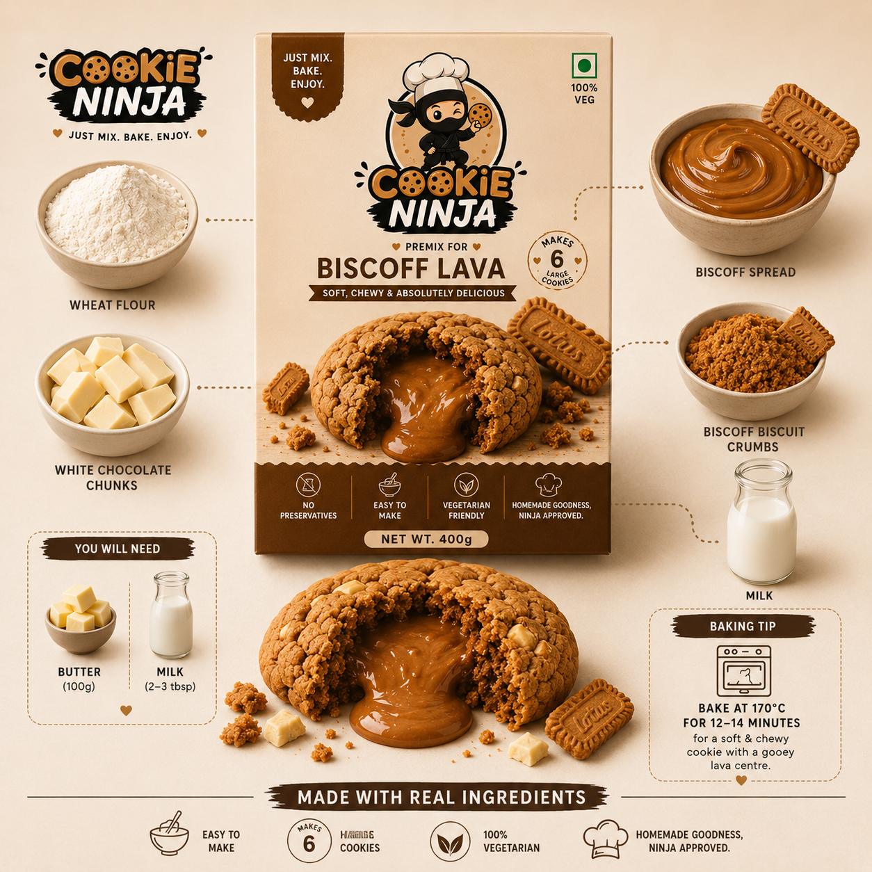 Biscoff Lava Premix